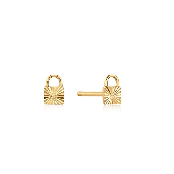 14kt Gold Padlock Stud Earrings Roberts Jewelers Jackson, TN