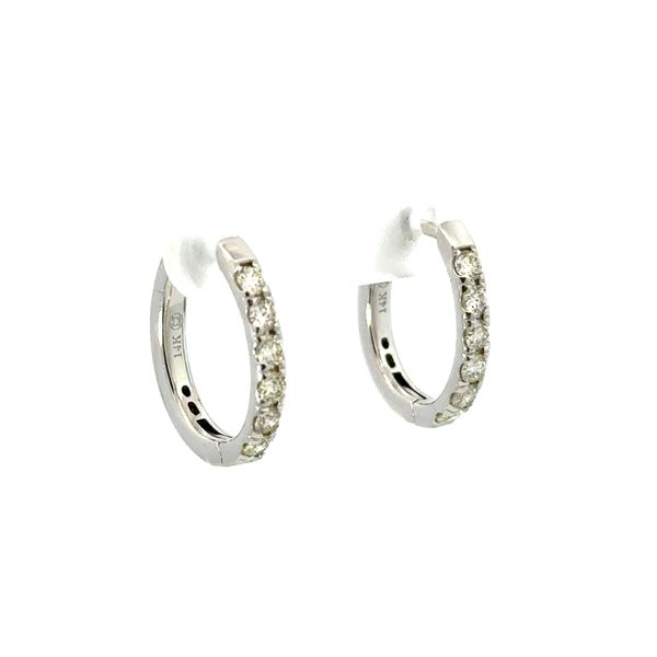 14K White Gold Diamond Hoops Roberts Jewelers Jackson, TN