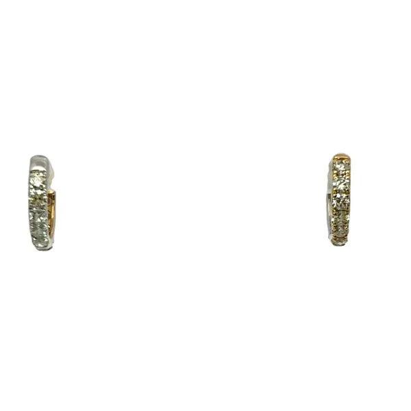 14K Two-Tone Diamond Huggies Roberts Jewelers Jackson, TN