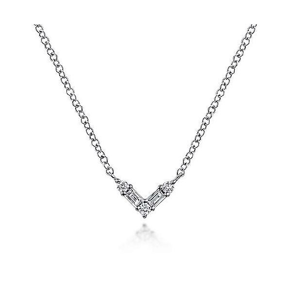 Charm Diamond Centres Diamond Addiction Sterling Silver Diamond Chevron  Necklace | The Pen Centre