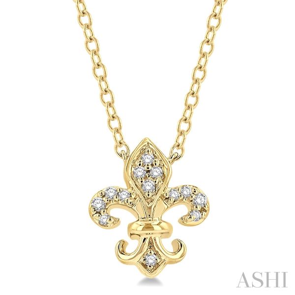 Fleur De Lis Petite Diamond Fashion Pendant Roberts Jewelers Jackson, TN