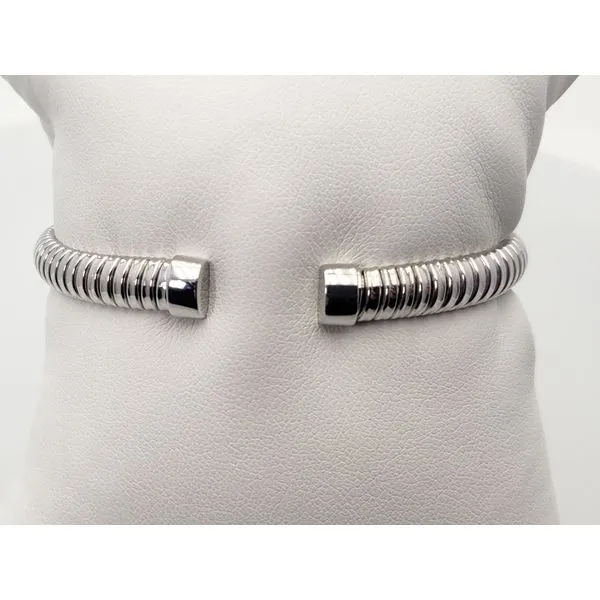 18k white gold and diamond flex bangle Image 2 Roberts Jewelers Jackson, TN