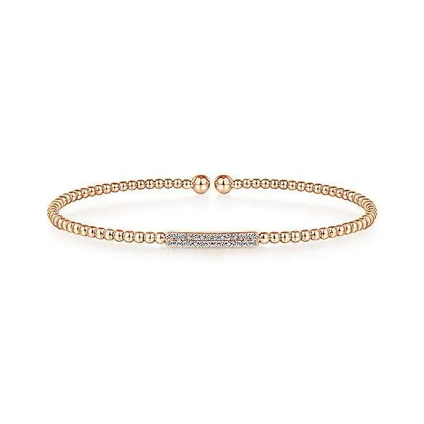 14K Rose Gold Bujukan Cuff Bracelet with Diamonds Roberts Jewelers Jackson, TN