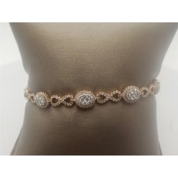 18k rose gold and diamond bracelet Image 2 Roberts Jewelers Jackson, TN