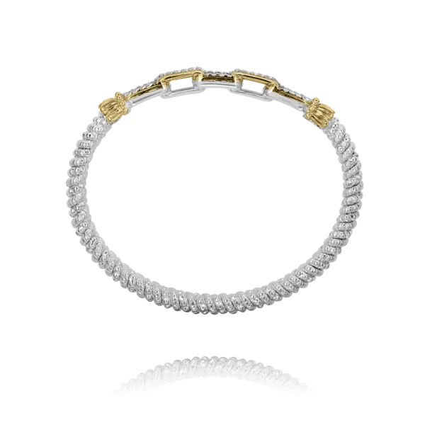 Sterling Silver and 14 Karat Yellow Gold Vahan Bracelet