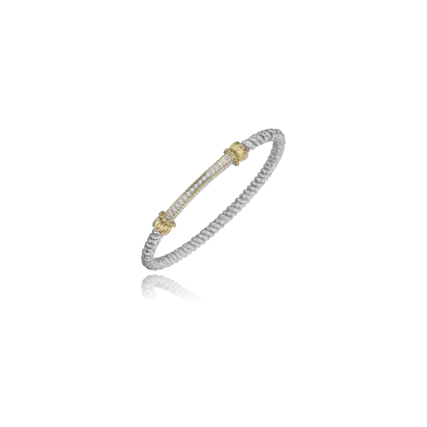 Sterling silver and 14k yellow gold bracelet with diamonds Roberts Jewelers Jackson, TN