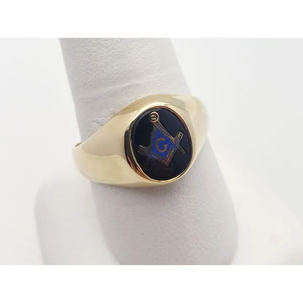 10k yellow gold Masonic ring with black onyx Roberts Jewelers Jackson, TN