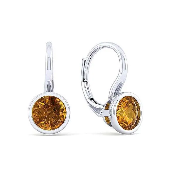 925 Sterling Silver Citrine Leverback Earrings Roberts Jewelers Jackson, TN