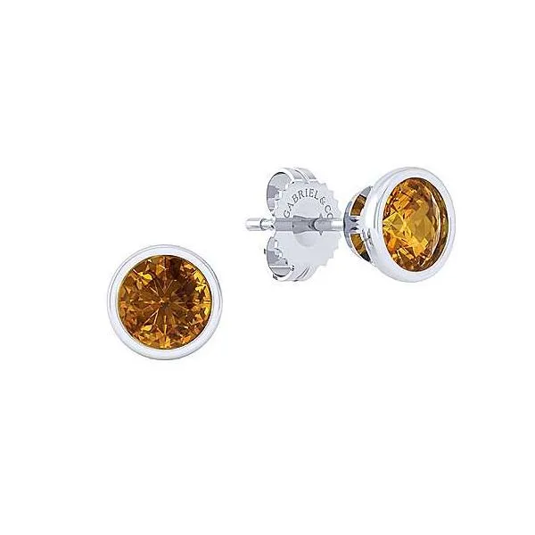 925 Sterling Silver Citrine Stud Earrings Roberts Jewelers Jackson, TN