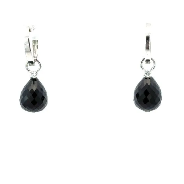 14K White Gold Black Onyx Dangle Earrings  Roberts Jewelers Jackson, TN