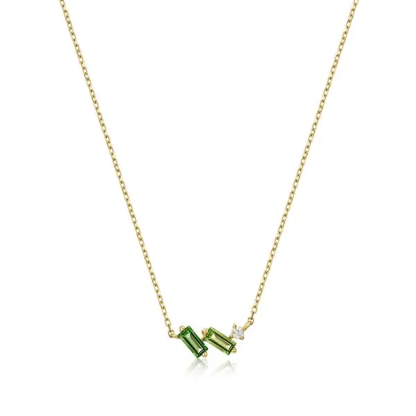 14kt Gold Tourmaline and White Sapphire Necklace Roberts Jewelers Jackson, TN