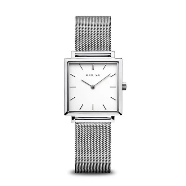 Women's Classic Square Face Silver Bering Watch Roberts Jewelers Jackson, TN