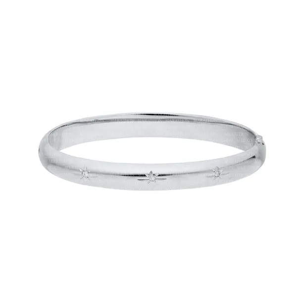 Sterling Silver Bangle with Diamonds Roberts Jewelers Jackson, TN