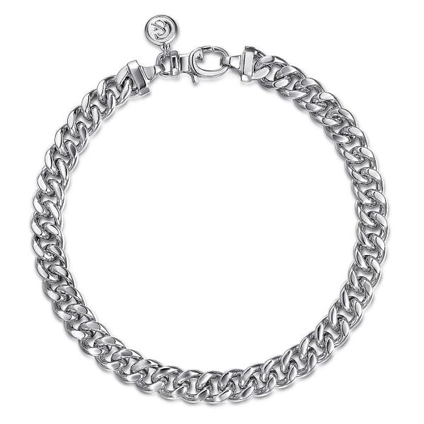 Sterling Silver Mens Diamond Cut Chain Link Bracelet Roberts Jewelers Jackson, TN