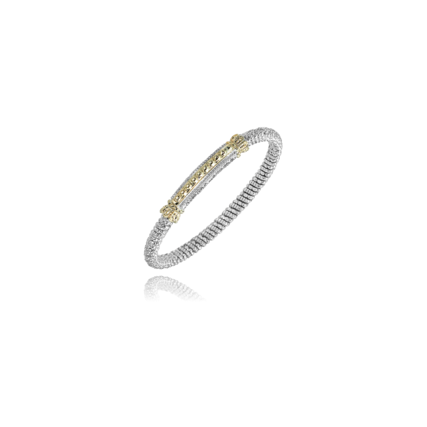 14k yellow gold and sterling silver closed bangle Roberts Jewelers Jackson, TN