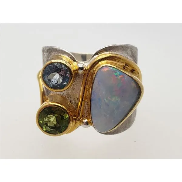 Sterling silver and vermeil ring with gemstones Image 3 Roberts Jewelers Jackson, TN