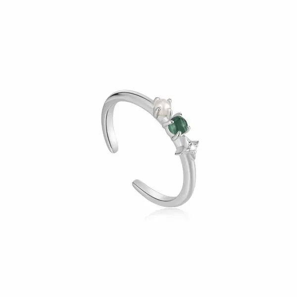 Silver Malachite Star Adjustable Ring Roberts Jewelers Jackson, TN