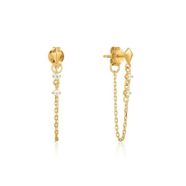 Ania Haie Curb Chain Stud Earrings 153497 - Bryan Jewelry