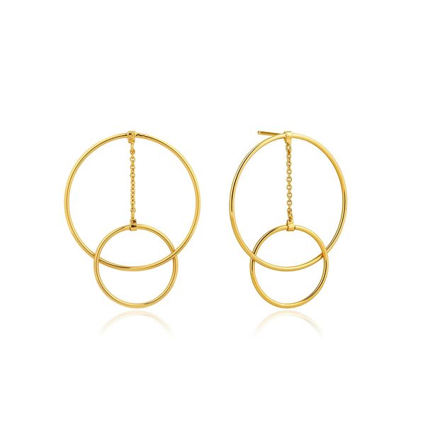 Gold Modern Front Hoop Earrings Roberts Jewelers Jackson, TN