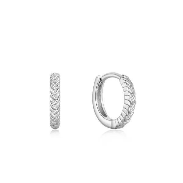 Silver Rope Huggie Hoop Earrings Roberts Jewelers Jackson, TN