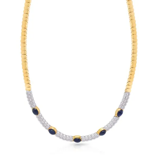 18 Karat Cabochon Sapphire and Diamond Estate Necklace Roberts Jewelers Jackson, TN