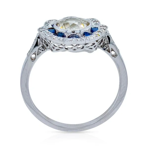 14k White Gold Sapphire & Diamond Ring Image 3 Roberts Jewelers Jackson, TN