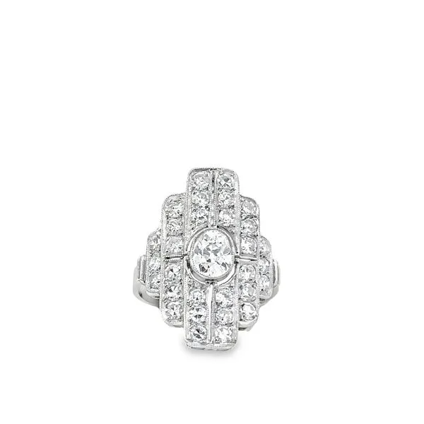 Platinum Art Deco Diamond Ring - Circa 1920 Roberts Jewelers Jackson, TN