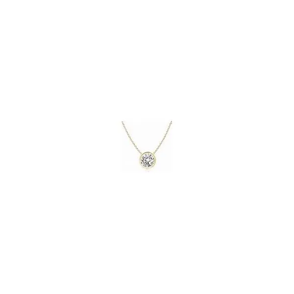 Diamond Bezel Solitaire Necklace Robichau's Jewelry, LLC The Woodlands, TX