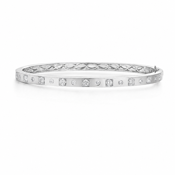 Hinged Diamond Bangle Bracelet Robichau's Jewelry, LLC The Woodlands, TX