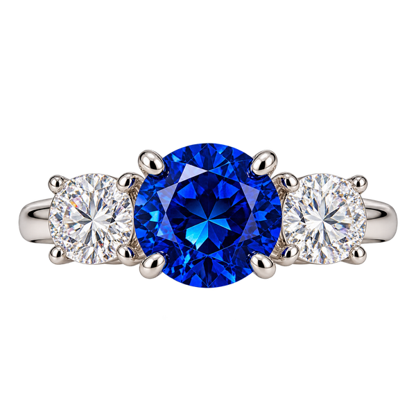 Lds 14k White Gold Tanzanite & Lab Diamond Fashion Ring Robichau's Jewelry, LLC The Woodlands, TX