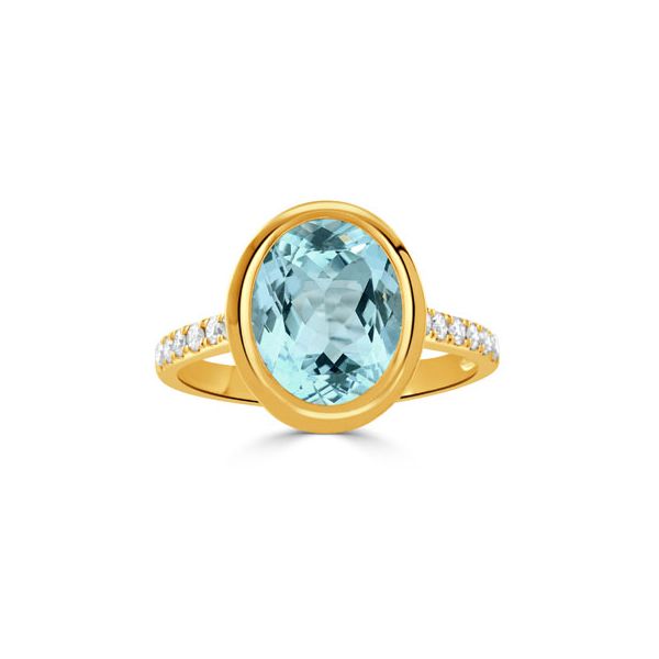 Lds Sky Blue Topaz & Diamond Robichau's Jewelry, LLC The Woodlands, TX