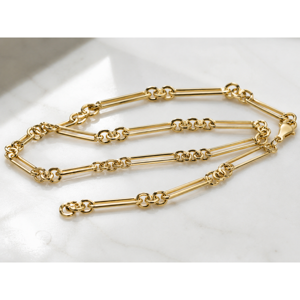 Yellow Gold Fashion Link Necklace Robichau's Jewelry, LLC The Woodlands, TX