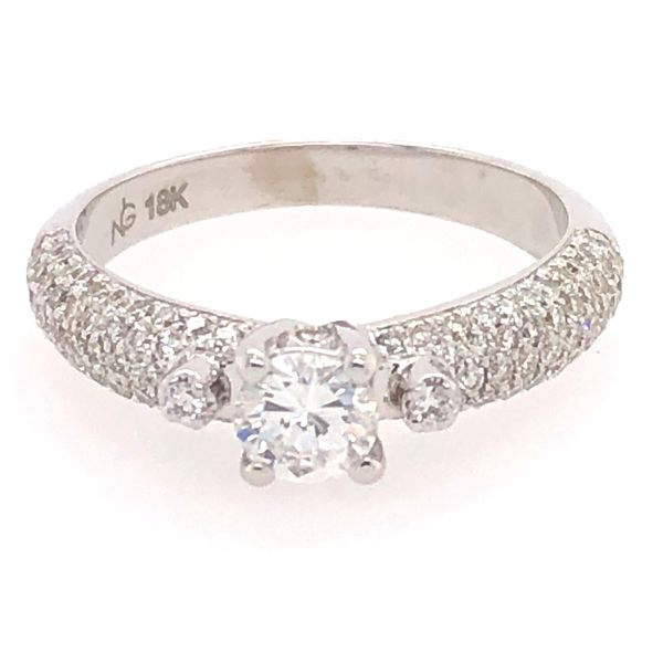 Rolland's Design 18K White Gold Diamond Engagement Ring Rolland's Jewelers Libertyville, IL