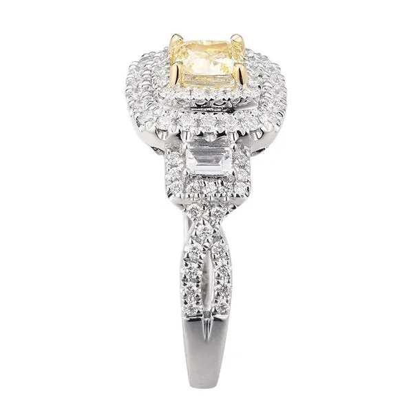 18Ktt Yellow & White Diamond Halo Engagement Ring Image 2 Rolland's Jewelers Libertyville, IL