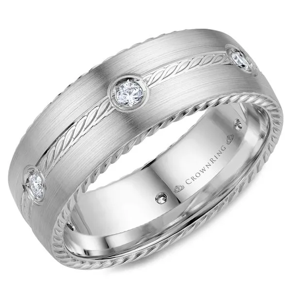 Crown Ring Diamond Rope Men's Band Rolland's Jewelers Libertyville, IL