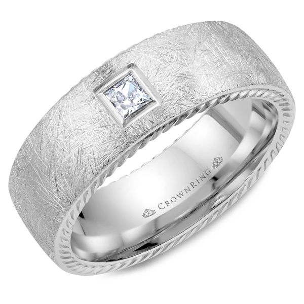 Crown Ring Diamond Rope Men's Band Rolland's Jewelers Libertyville, IL