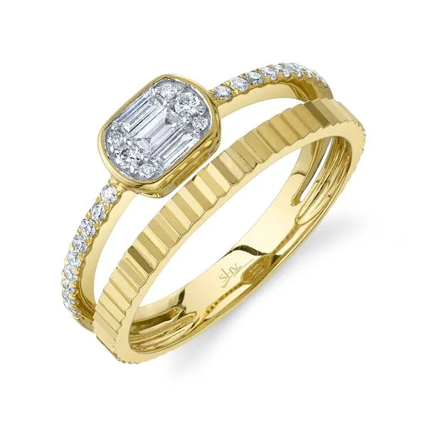 Shy Creation Multi Row Diamond Baguette Ring Rolland's Jewelers Libertyville, IL