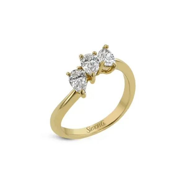 Simon G. 3 Pear Diamond Ring Rolland's Jewelers Libertyville, IL