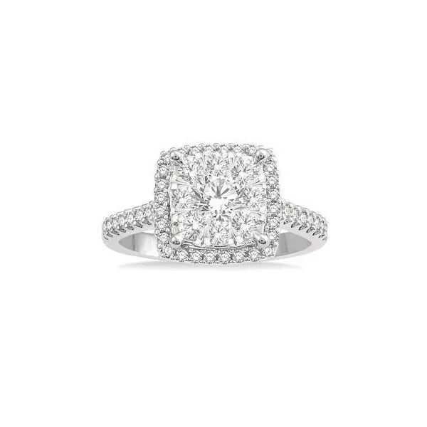 Rolland's Design Cushion Shape Diamond Cluster Ring -1.00ct Rolland's Jewelers Libertyville, IL