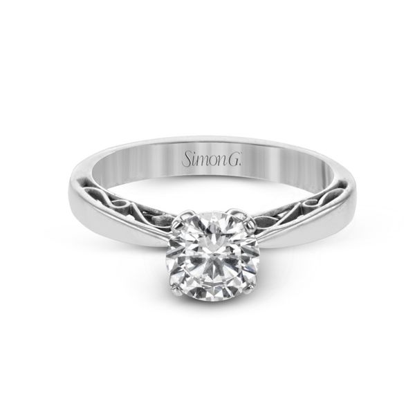 Simon G. Filigree Accented Solitaire Setting Image 2 Rolland's Jewelers Libertyville, IL