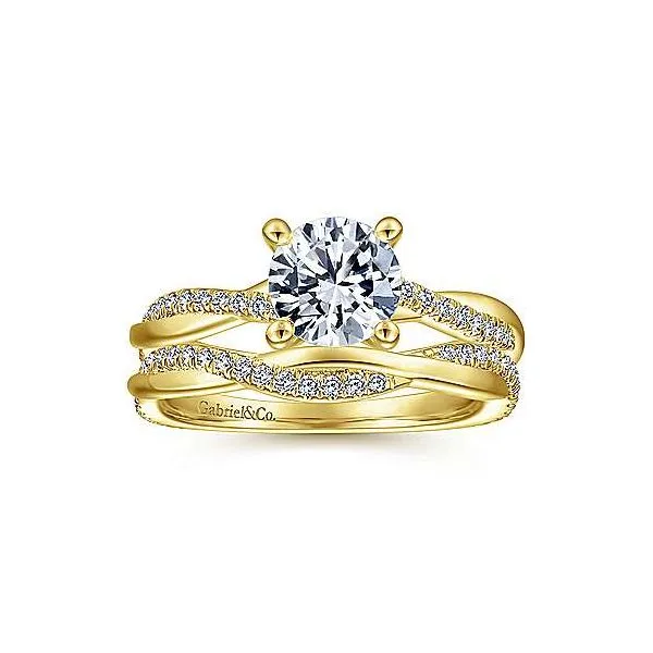 Gabriel Classic Twisted Diamond Semi Mount Image 2 Rolland's Jewelers Libertyville, IL