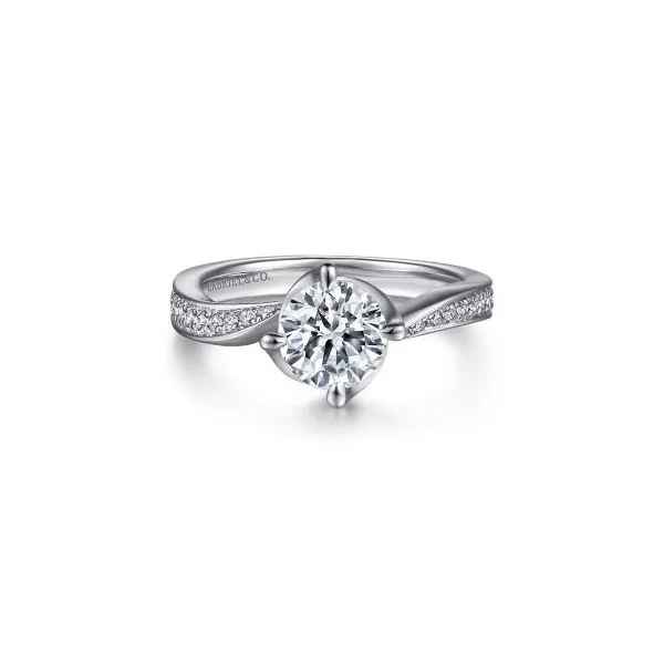 Gabriel Bypass Twist Diamond Semi Mount Rolland's Jewelers Libertyville, IL