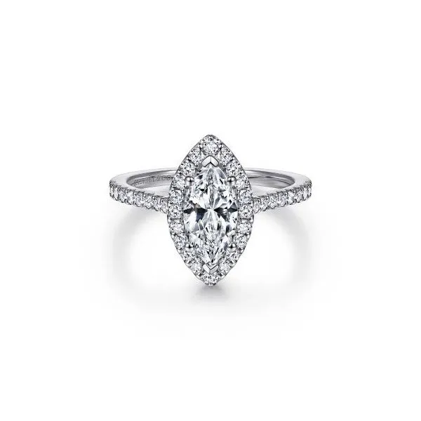 Gabriel Marquise Shape Diamond Semi Mount Rolland's Jewelers Libertyville, IL