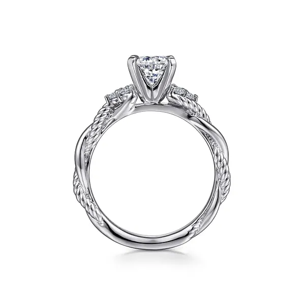 Gabriel Twisted Band Diamond Accented Semi Mount Image 2 Rolland's Jewelers Libertyville, IL