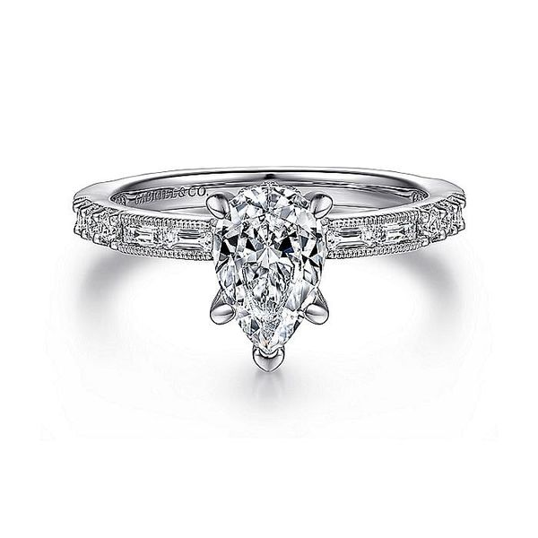 Gabriel Art Deco Diamond Engagement Setting Rolland's Jewelers Libertyville, IL