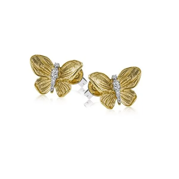 Simon G Diamond Butterfly Earrings Rolland's Jewelers Libertyville, IL
