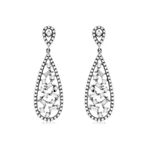 Rollands Design Pear Shape Diamond Earrings Rolland's Jewelers Libertyville, IL
