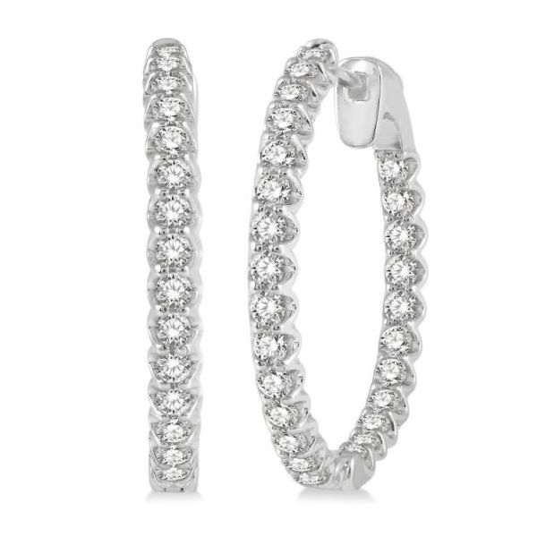 Rolland's Design Diamond Hoop Earrings-2.00 Cts Rolland's Jewelers Libertyville, IL