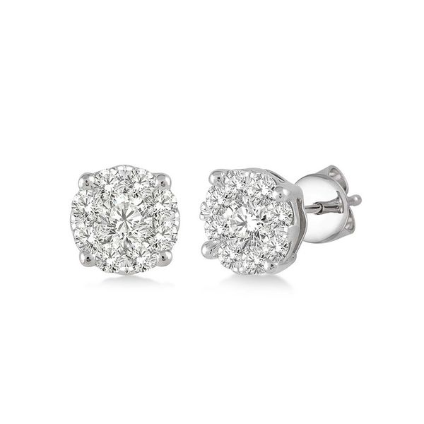 Rolland's Design Diamond Cluster Earrings- 0.25 Rolland's Jewelers Libertyville, IL