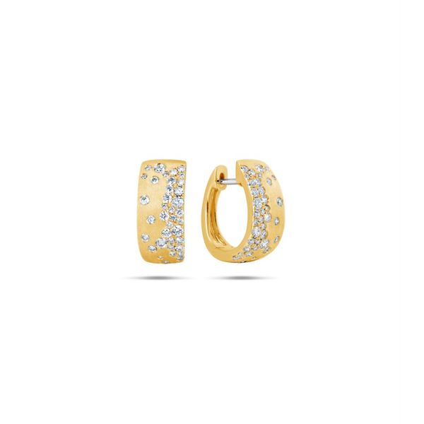 14Ky Hoop Diamond Earrings Rolland's Jewelers Libertyville, IL